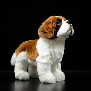 Lifelike Standing Saint Bernard Soft Plush Toy-Home Decor-Dogs, Home Decor, Saint Bernard, Soft Toy, Stuffed Animal-1