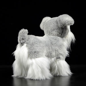 Lifelike Standing Silver Schnauzer Soft Plush Toy-Home Decor-Dogs, Home Decor, Schnauzer, Soft Toy, Stuffed Animal-6