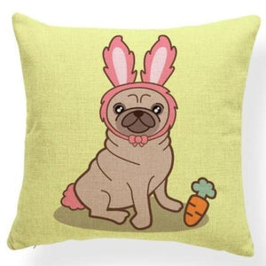 Love Dogs Cushion Covers - Series 7Cushion CoverOne SizePug - Rabbit Ears
