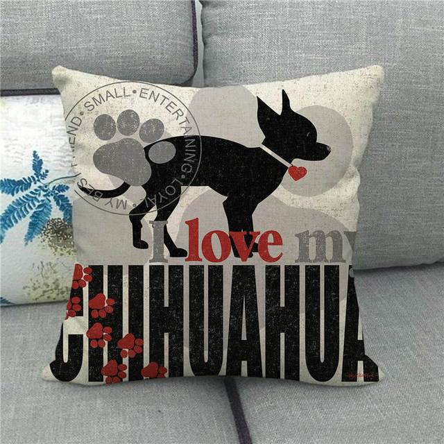 Love My Chihuahua Cushion Cover-Home Decor-Chihuahua, Cushion Cover, Dogs, Home Decor-1