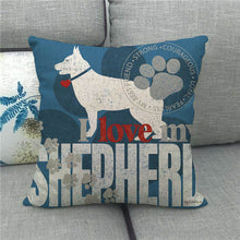 Load image into Gallery viewer, Love My German Shepherd Cushion Cover-Home Decor-Cushion Cover, Dogs, German Shepherd, Home Decor-3