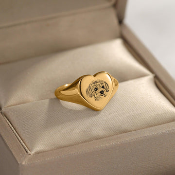 Love Your Furry Friend Forever Personalized Dog Rings in Silver Gold