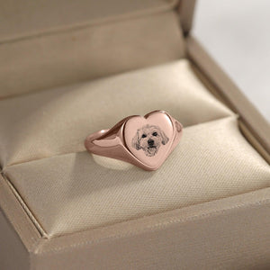 Love Your Furry Friend Forever: Personalized Dog Rings in Silver, Gold, Rose Gold-Personalized Dog Gifts-Dogs, Jewellery, Personalized Dog Gifts, Ring-Rose Gold-5-3