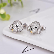 Load image into Gallery viewer, Side image of super cute Maltese Earrings in design 1