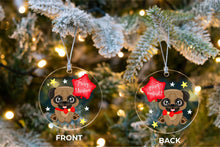 Load image into Gallery viewer, Merry Apricot Pug Christmas Tree Ornaments-Christmas Ornament-Christmas, Dogs, Pug-7