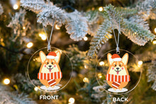 Load image into Gallery viewer, Merry Corgi Christmas Tree Ornaments-Christmas Ornament-Christmas, Corgi, Dogs-3