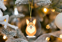 Load image into Gallery viewer, Merry Corgi Christmas Tree Ornaments-Christmas Ornament-Christmas, Corgi, Dogs-5