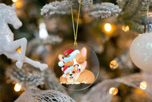 Load image into Gallery viewer, Merry Corgi Christmas Tree Ornaments-Christmas Ornament-Christmas, Corgi, Dogs-Corgi Mom and Baby-8