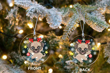 Load image into Gallery viewer, Merry Fawn Pug Christmas Tree Ornaments-Christmas Ornament-Christmas, Dogs, Pug-7