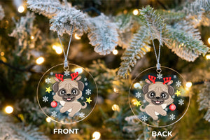 Merry Fawn Pug Christmas Tree Ornaments-Christmas Ornament-Christmas, Dogs, Pug-7