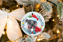 Load image into Gallery viewer, Merry Pit Bull Christmas Tree Ornament-Christmas Ornament-Christmas, Dogs, Pit Bull-White-4
