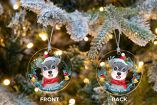 Load image into Gallery viewer, Merry Schnauzer Christmas Tree Ornament-Christmas Ornament-Christmas, Dogs, Schnauzer-6
