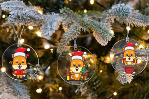 Merry Shiba Inu Christmas Tree Ornaments - 12 Designs-Christmas Ornament-Christmas, Dogs, Shiba Inu-15
