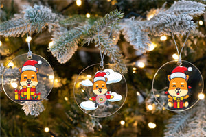 Merry Shiba Inu Christmas Tree Ornaments - 12 Designs-Christmas Ornament-Christmas, Dogs, Shiba Inu-19