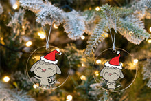 Load image into Gallery viewer, Merry Weimaraner Christmas Tree Ornaments-Christmas Ornament-Christmas, Dogs, Weimaraner-4