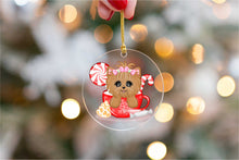 Load image into Gallery viewer, Merry Yorkshire Terrier Christmas Tree Ornaments-Christmas Ornament-Christmas, Dogs, Yorkshire Terrier-Inside Red Cup with Candies-3