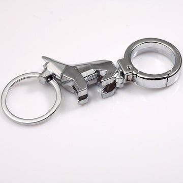 Metallic German Shepherd Dual Keychain 360x