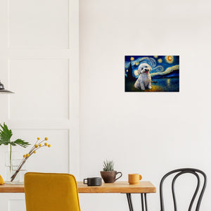 Milky Way Bichon Frise Wall Art Poster-Print Material-Bichon Frise, Dog Art, Dogs, Home Decor, Poster-4