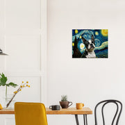Milky Way Boston Terrier Wall Art Poster-Print Material-Boston Terrier, Dog Art, Dogs, Home Decor, Poster-5