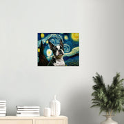 Milky Way Boston Terrier Wall Art Poster-Print Material-Boston Terrier, Dog Art, Dogs, Home Decor, Poster-6