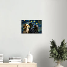 Load image into Gallery viewer, Milky Way Labradors Wall Art Poster-Print Material-Black Labrador, Chocolate Labrador, Dog Art, Dogs, Home Decor, Labrador, Poster-2