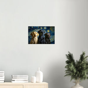 Milky Way Labradors Wall Art Poster-Print Material-Black Labrador, Chocolate Labrador, Dog Art, Dogs, Home Decor, Labrador, Poster-2