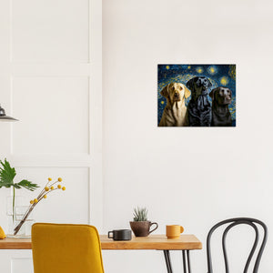 Milky Way Labradors Wall Art Poster-Print Material-Black Labrador, Chocolate Labrador, Dog Art, Dogs, Home Decor, Labrador, Poster-5