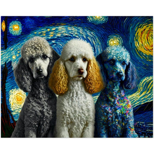 Milky Way Poodles Wall Art Poster-Print Material-Dog Art, Dogs, Home Decor, Poodle, Poster-40x50 cm / 16x20″-10