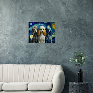 Milky Way Poodles Wall Art Poster-Print Material-Dog Art, Dogs, Home Decor, Poodle, Poster-2