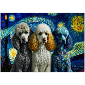 Milky Way Poodles Wall Art Poster-Print Material-Dog Art, Dogs, Home Decor, Poodle, Poster-21x30 cm / 8x12″-3