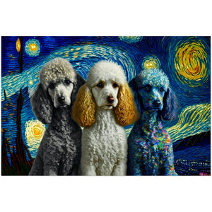 Milky Way Poodles Wall Art Poster-Print Material-Dog Art, Dogs, Home Decor, Poodle, Poster-30x45 cm / 12x18″-9