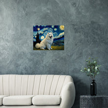 Load image into Gallery viewer, Milky Way Samoyed Wall Art Poster-Print Material-Dog Art, Dogs, Home Decor, Poster, Samoyed-2