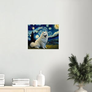 Milky Way Samoyed Wall Art Poster-Print Material-Dog Art, Dogs, Home Decor, Poster, Samoyed-3