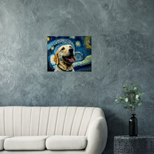 Load image into Gallery viewer, Milky Way Yellow Labrador Wall Art Poster-Print Material-Dog Art, Dogs, Home Decor, Labrador, Poster-2