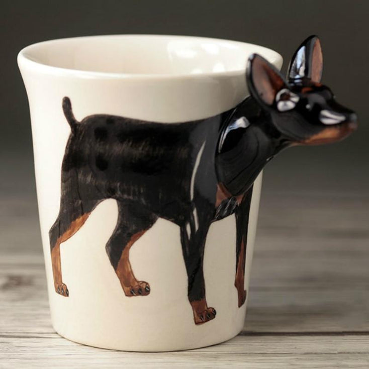 Miniature Pinscher Love 3D Ceramic CupMug