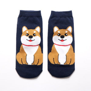 Miniature Pinscher Love Womens Ankle Length Socks-Apparel-Accessories, Dogs, Miniature Pinscher, Socks-Shiba Inu-10