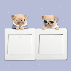 Mischievous Pugs 3D Wall Stickers-Home Decor-Dogs, Home Decor, Pug, Wall Sticker-7