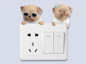 Mischievous Pugs 3D Wall Stickers-Home Decor-Dogs, Home Decor, Pug, Wall Sticker-1