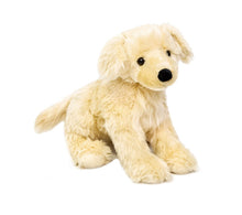 Load image into Gallery viewer, image of an adorable golden retriever stuffed animal plush toy in white back ground