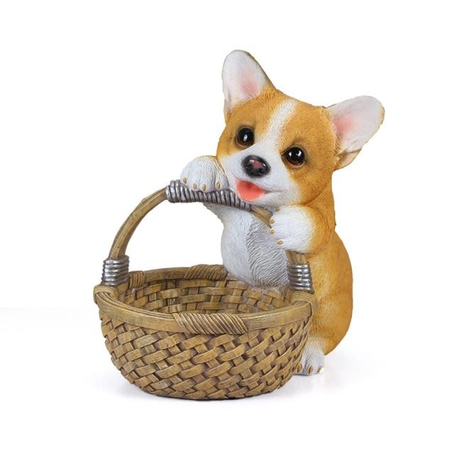 Most Helpful Corgi Large Desktop Organiser-Home Decor-Bathroom Decor, Corgi, Dogs, Home Decor, Statue-4