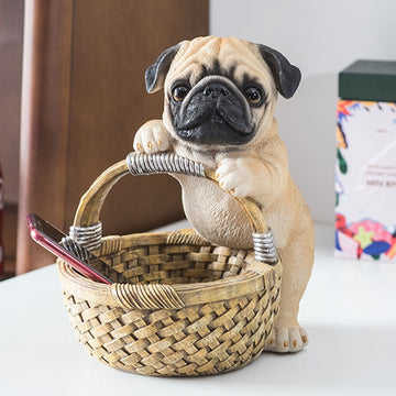 Most Helpful Pug Large Desktop Organiser Statue