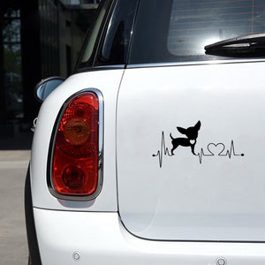 My Heart Beats Chihuahua Vinyl Car Stickers-Car Accessories-Car Accessories, Car Sticker, Chihuahua, Dogs-4
