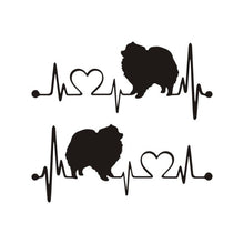 Load image into Gallery viewer, My Heart Beats Pomeranian Vinyl Car Stickers-Car Accessories-Car Accessories, Car Sticker, Dogs, Pomeranian-Black-2 Pcs-7