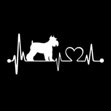 Load image into Gallery viewer, My Heart Beats Schnauzer Vinyl Car Stickers-Car Accessories-Car Accessories, Car Sticker, Dogs, Schnauzer-White-1 pc-2