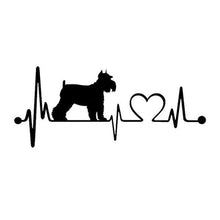 Load image into Gallery viewer, My Heart Beats Schnauzer Vinyl Car Stickers-Car Accessories-Car Accessories, Car Sticker, Dogs, Schnauzer-Black-1 pc-3