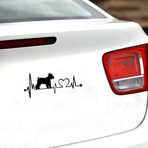 My Heart Beats Schnauzer Vinyl Car Stickers-Car Accessories-Car Accessories, Car Sticker, Dogs, Schnauzer-5