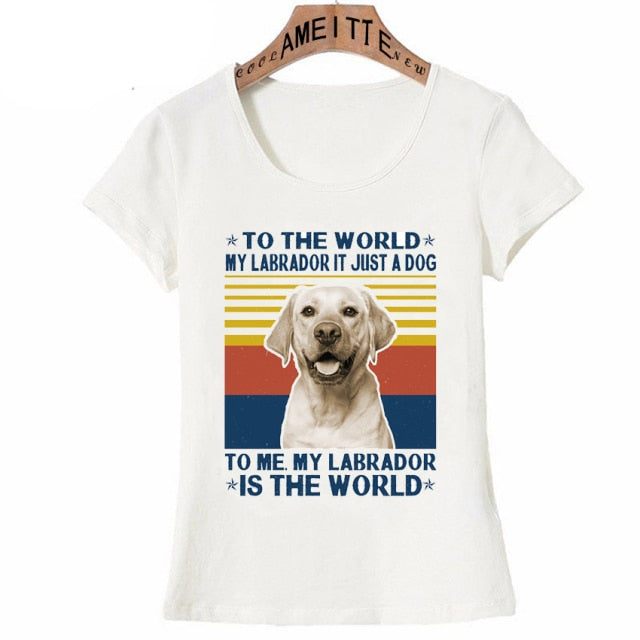 My Labrador My World Womens T Shirt-Apparel-Apparel, Dogs, Labrador, Shirt, T Shirt, Z1-L-1