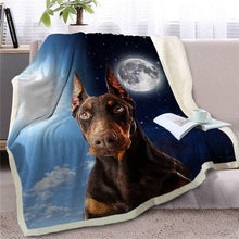 Load image into Gallery viewer, My Sun, My Moon, My Australian Shepherd Love Warm Blanket - Series 2-Blanket-Australian Shepherd, Blankets, Dogs, Home Decor-Doberman-Medium-6