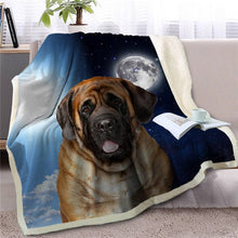 Load image into Gallery viewer, My Sun, My Moon, My Australian Shepherd Love Warm Blanket - Series 2-Blanket-Australian Shepherd, Blankets, Dogs, Home Decor-English Mastiff-Medium-7