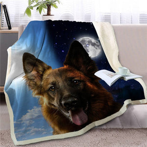 My Sun, My Moon, My Boxer Love Warm Blanket - Series 1-Blanket-Blankets, Boxer, Dogs, Home Decor-German Shepherd-Medium-10